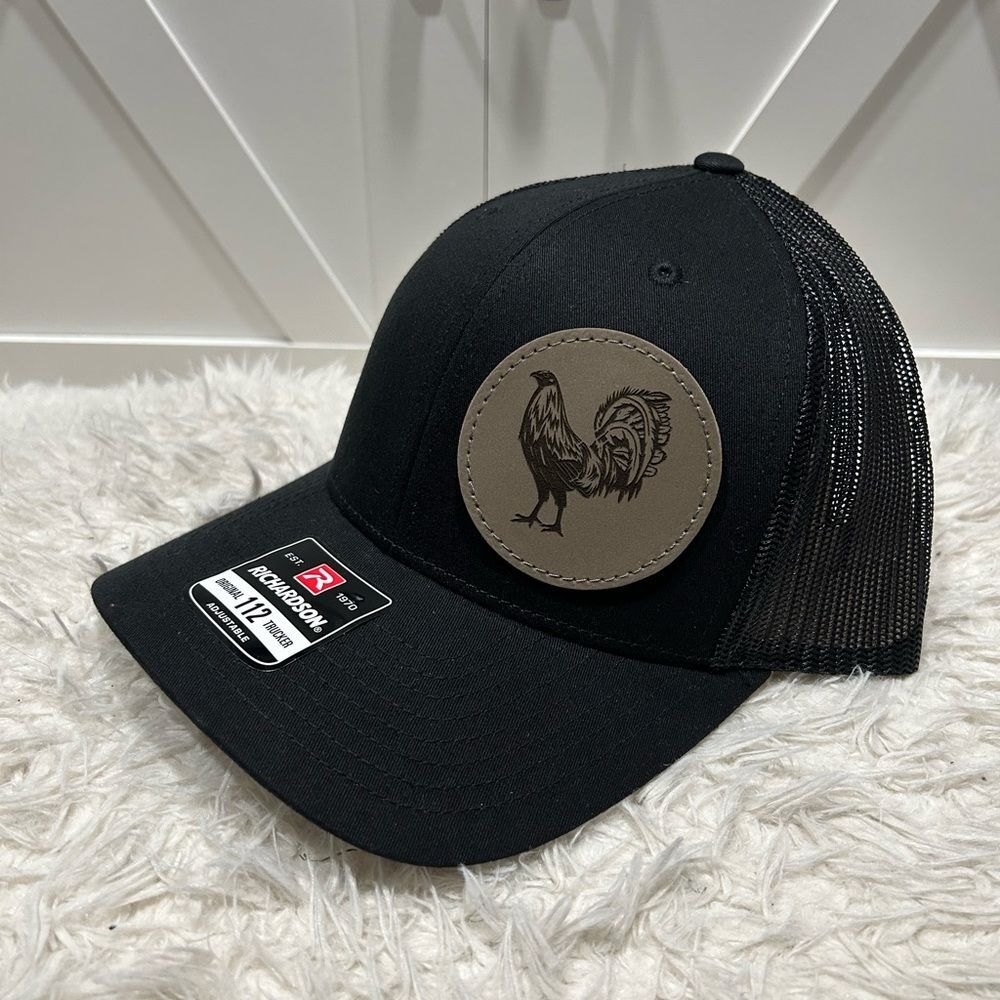 Gallo Giro Rooster. Laser engraved trucker Richardson 112 hat.